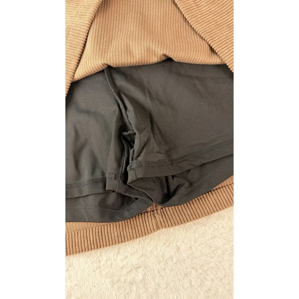Halara Brown Corduroy Mini Skort High Rise Casual M (14.5